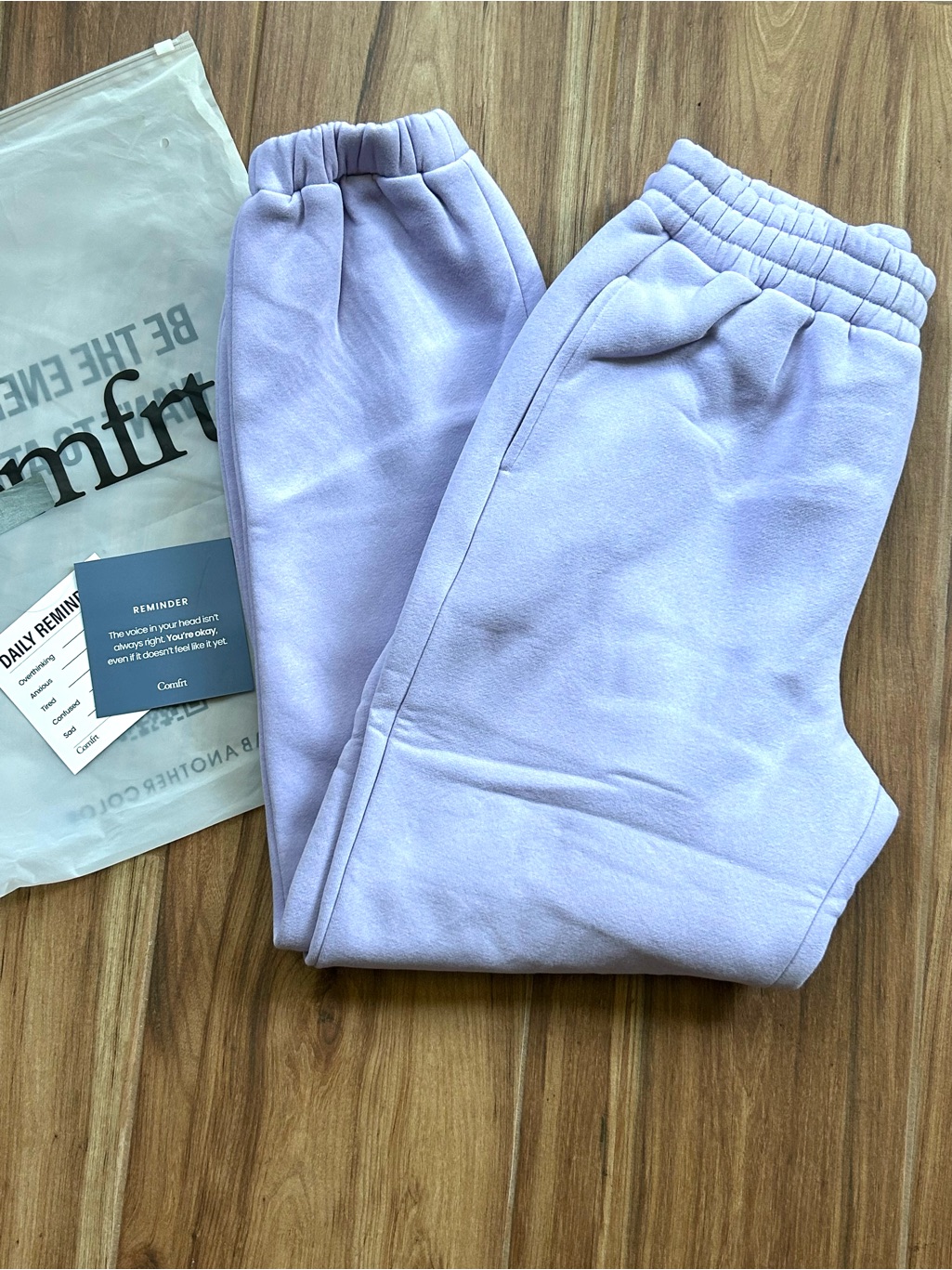 Nwt Comfrt Pastel Sweatpants Lavender Medium M Oversized Cozy Joggers — image 2 of 8